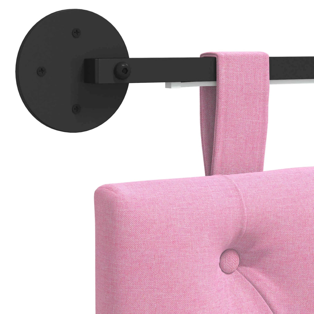Testiera sospesa Con luce LED Rosa Tessuto 3424607