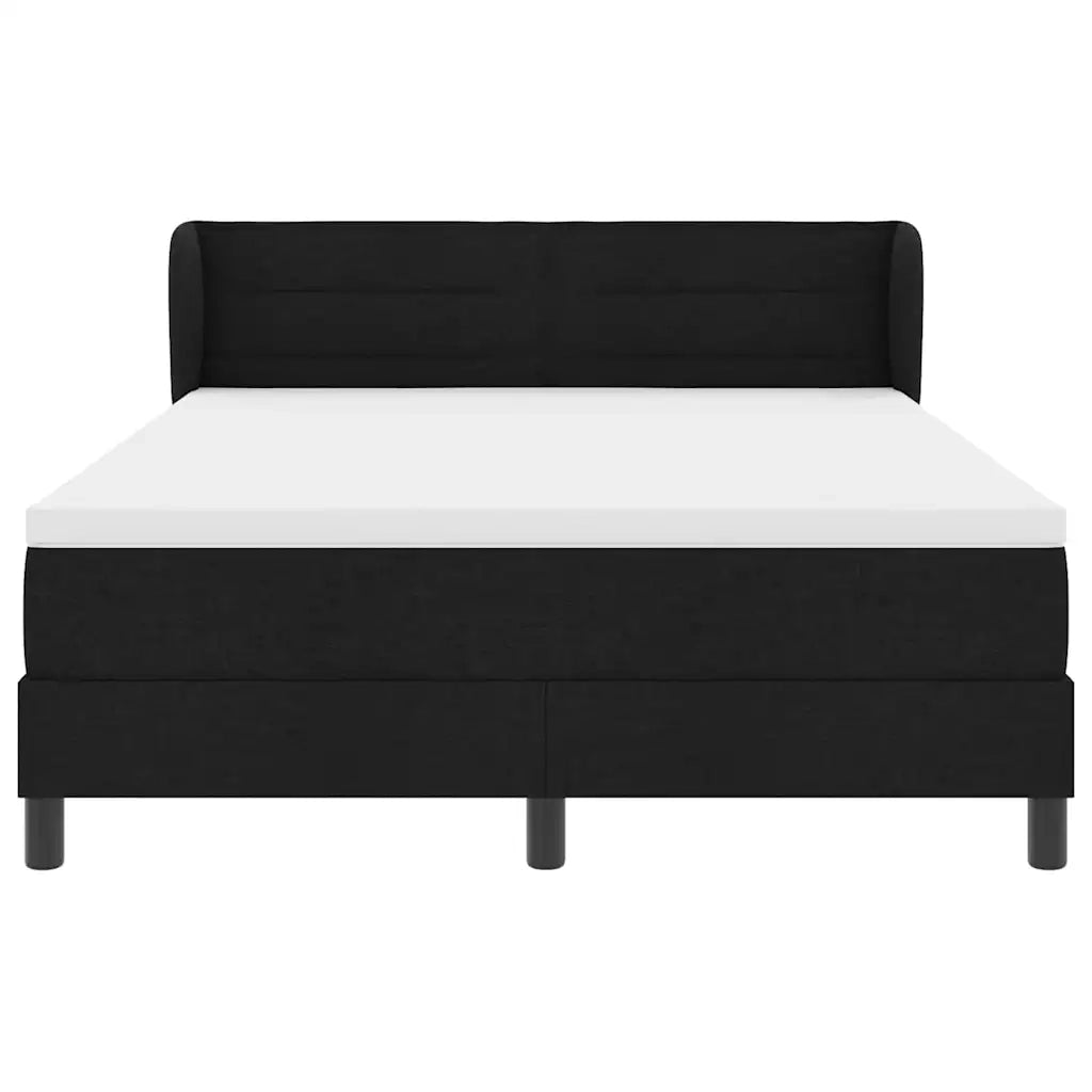 Letto a molle con materasso Nero 140 x 200 cm Tessuto 3339963