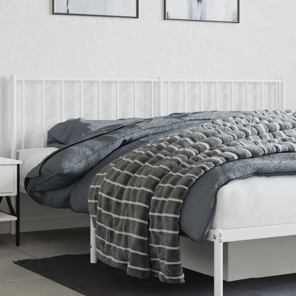 Testiera di Ricambio in Metallo Bianco 193 cm 374523