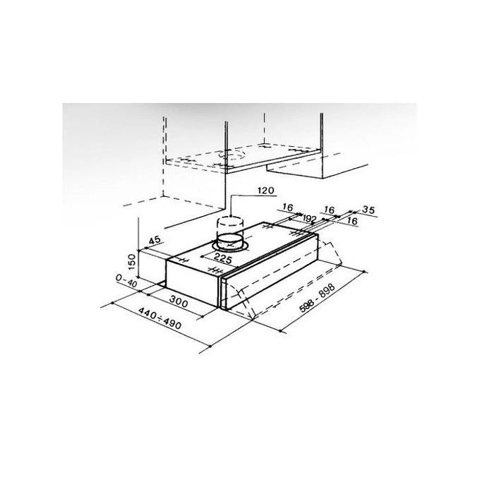 Faber PCH00 SRM AM26A 370 m³/h Integrato Acciaio inossidabile D