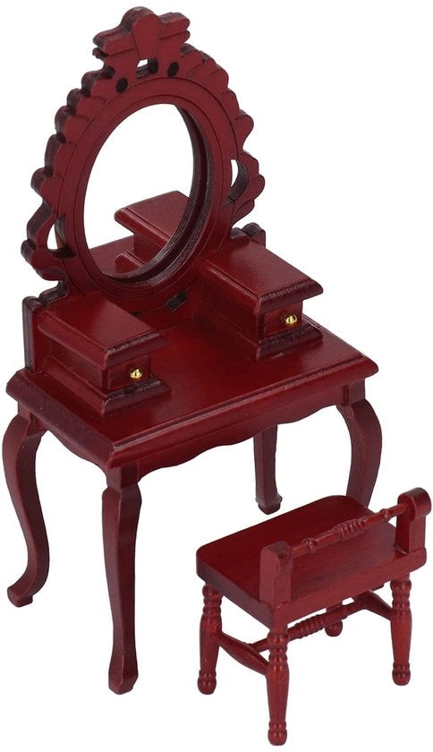 Casa di bambole decorativa in legno di betulla - scala 1:12 - mobili da camera - disegno accattivante - ideale per giochi di fantasia - mobili per bambole