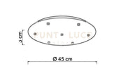 BASE-7L C base tonda d.45cm cromo 7 luci