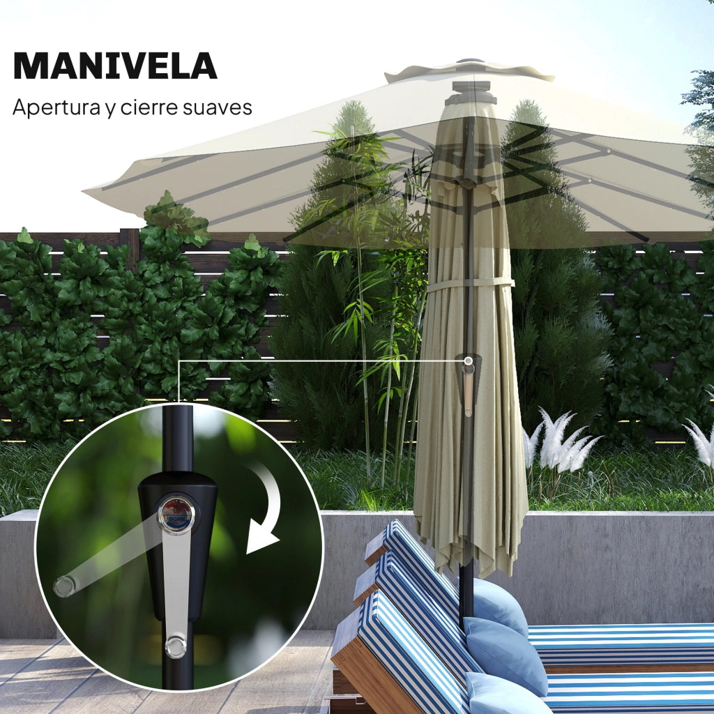 Ombrellone da Giardino ¨C zephmum ¨C Beige 4x2 m