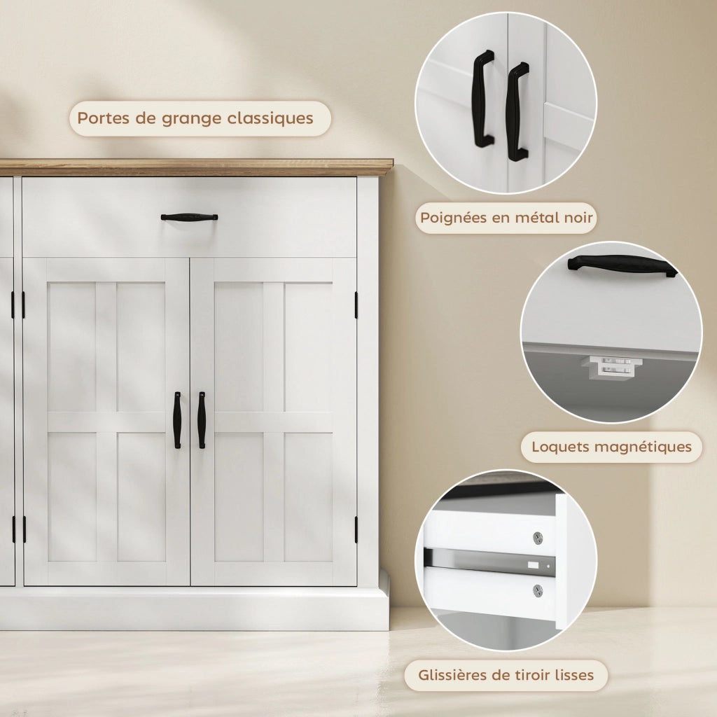 Mobile TV con porta USB e multipresa ¨C Minimal ¨C bianco