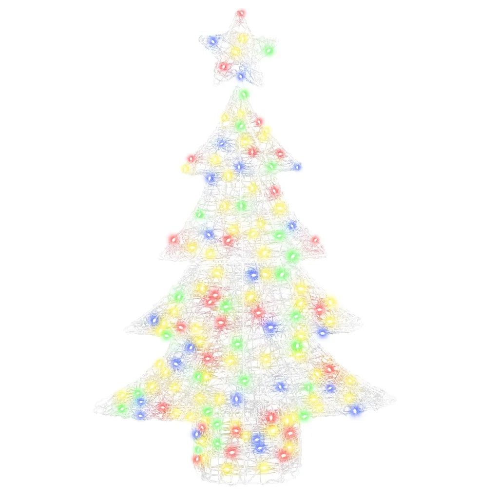 Albero di Natale con 100 LED Multicolore 120 cm Acrilico 42018976