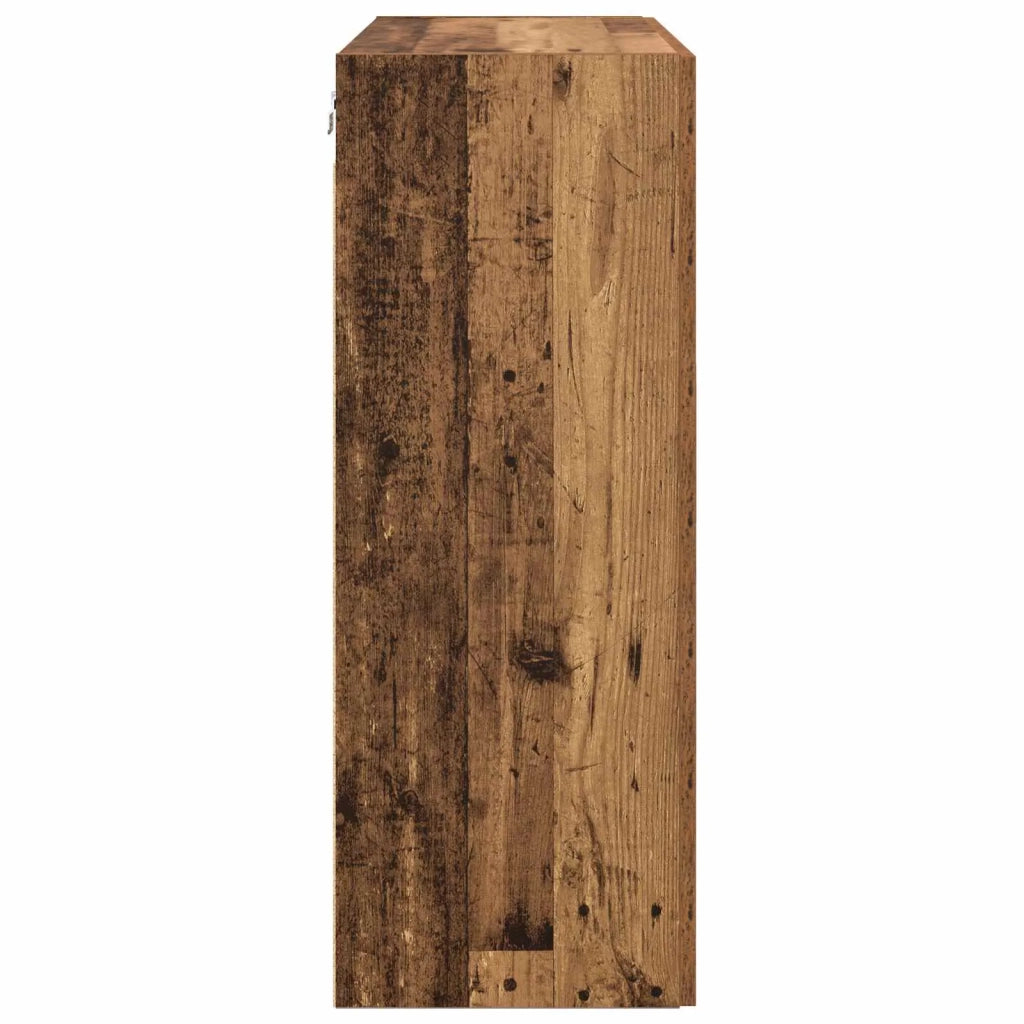 Mobiletto a muro 2 pcs Legno vecchio 69,5 x 34 x 90 cm 3394518