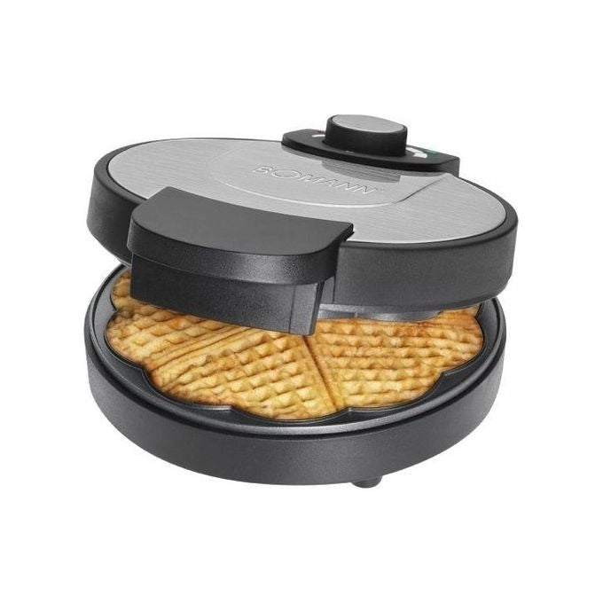 Bomann WA 1365 CB 6 waffle 1000 W Nero, Acciaio inox
