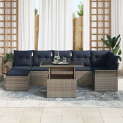 Set Divano da Giardino con cuscino 8 pcs Grigio polyrattan 3348331