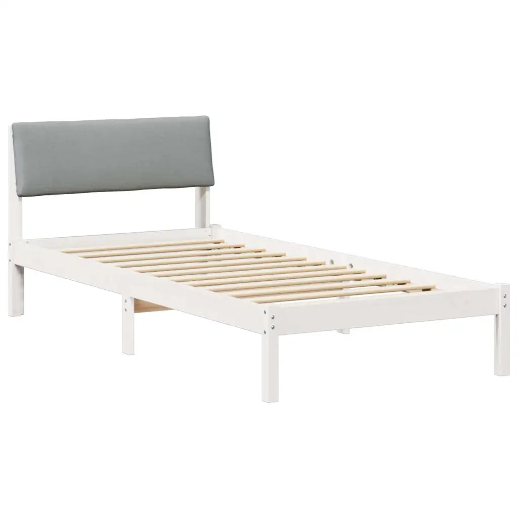 Struttura del Letto Bianco e grigio chiaro 90 x 200 cm 878568