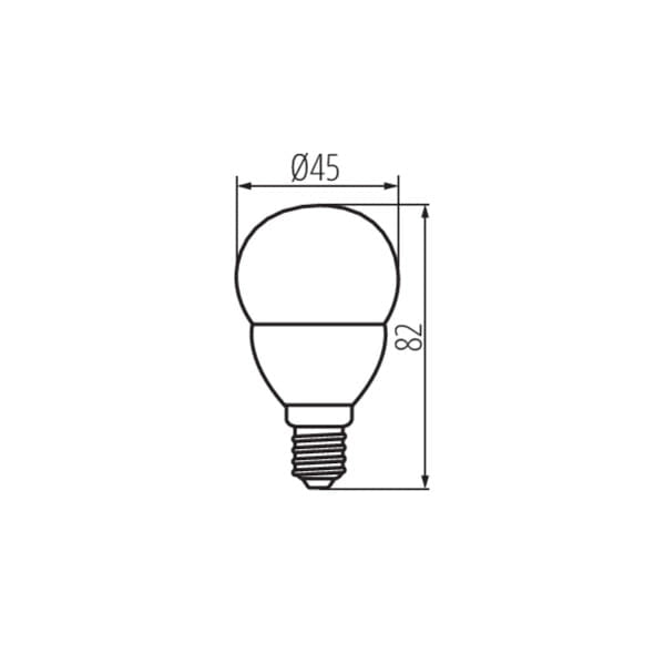 Lampadina LED G45 E14 6,5W 806lm 3000K calda Miledo