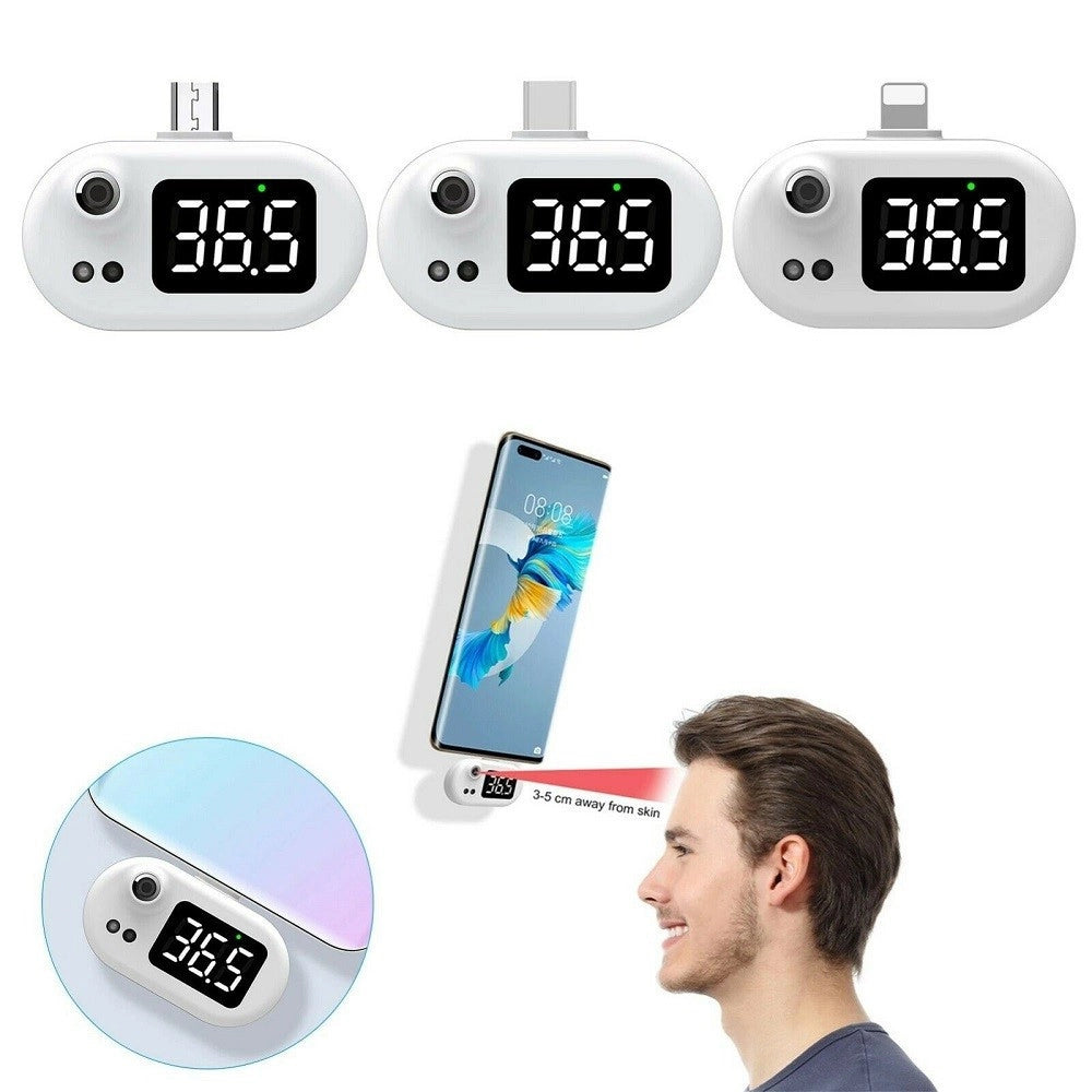 Trade Shop - Termometro Digitale Frontale Infrarossi Per Febbre Senza Contatto Usb Type C K8+ -