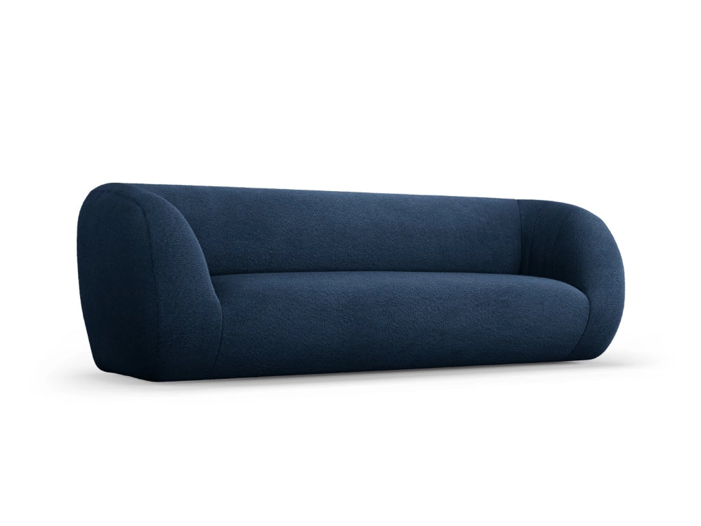 Cosmopolitan Design - Divano "Essen" 3 posti in bouclé blu scuro 