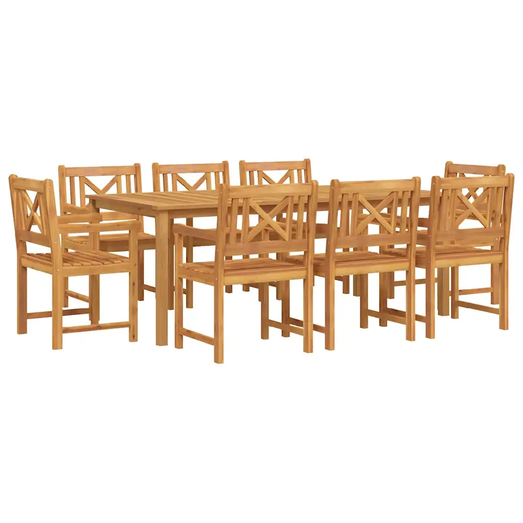 Set da Pranzo per Giardino 9 pcs Marrone 3375655