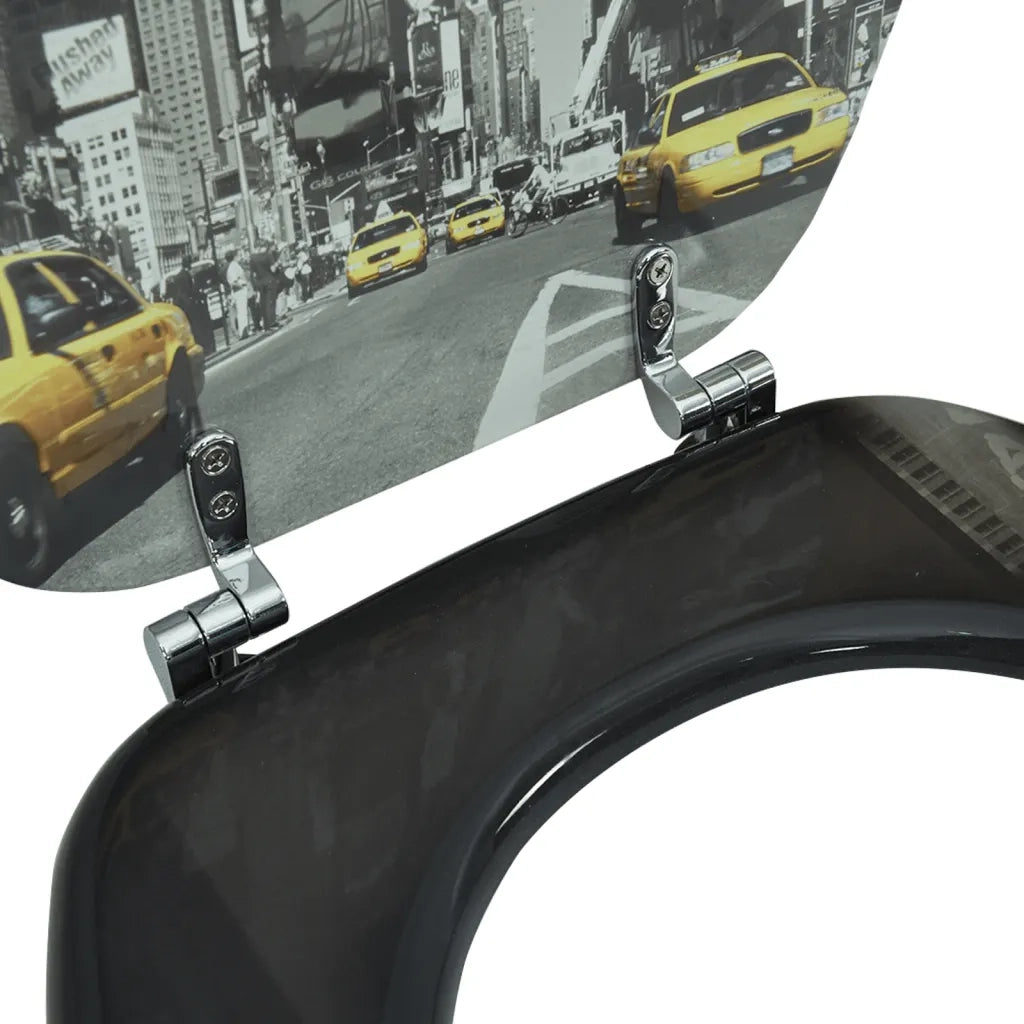 Coperchio da Toilette in MDF con Modello New York 141481