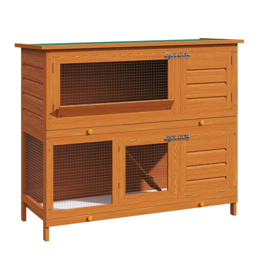 Gabbia per conigli in legno 2 livelli ¨C Minimal ¨C 120x48x100 cm