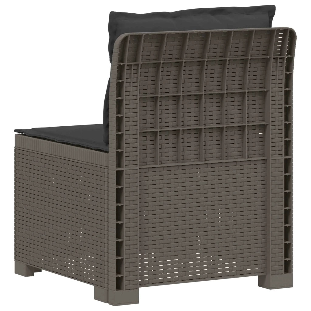 Divano da esterno-Divano da Giardino a 1 Posto con Cuscini Aspetto Rattan PP 312237