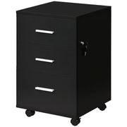 Cassettiera con ruote ¨C Minimal ¨C Nero 40x40x61,5 cm