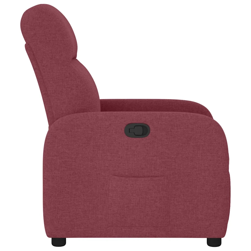 Poltrona Reclinabile in Tessuto Rosso Vino 4015525