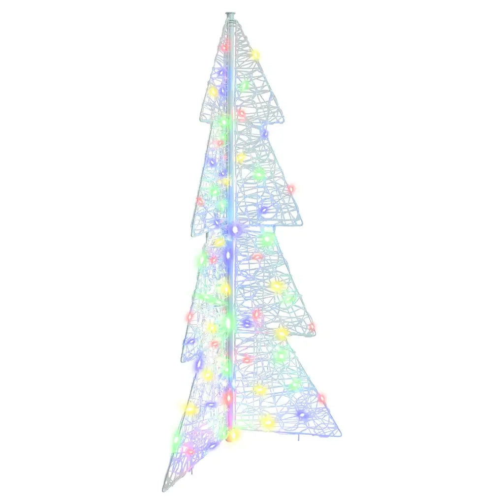 Albero di Natale con 100 LED Multicolore 120 cm Acrilico 42019205