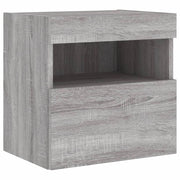 Mobile TV multimediale mensola TV credenza mobile TV parete attrezzata per sala da pranzo soggiorno camera da letto con luci LED Sonoma 40 x 30 x 40 cm grigio 02_0028046