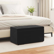Pouf Nero 81 x 41 x 40 cm Velluto e Legno Ingegnerizzato 876784