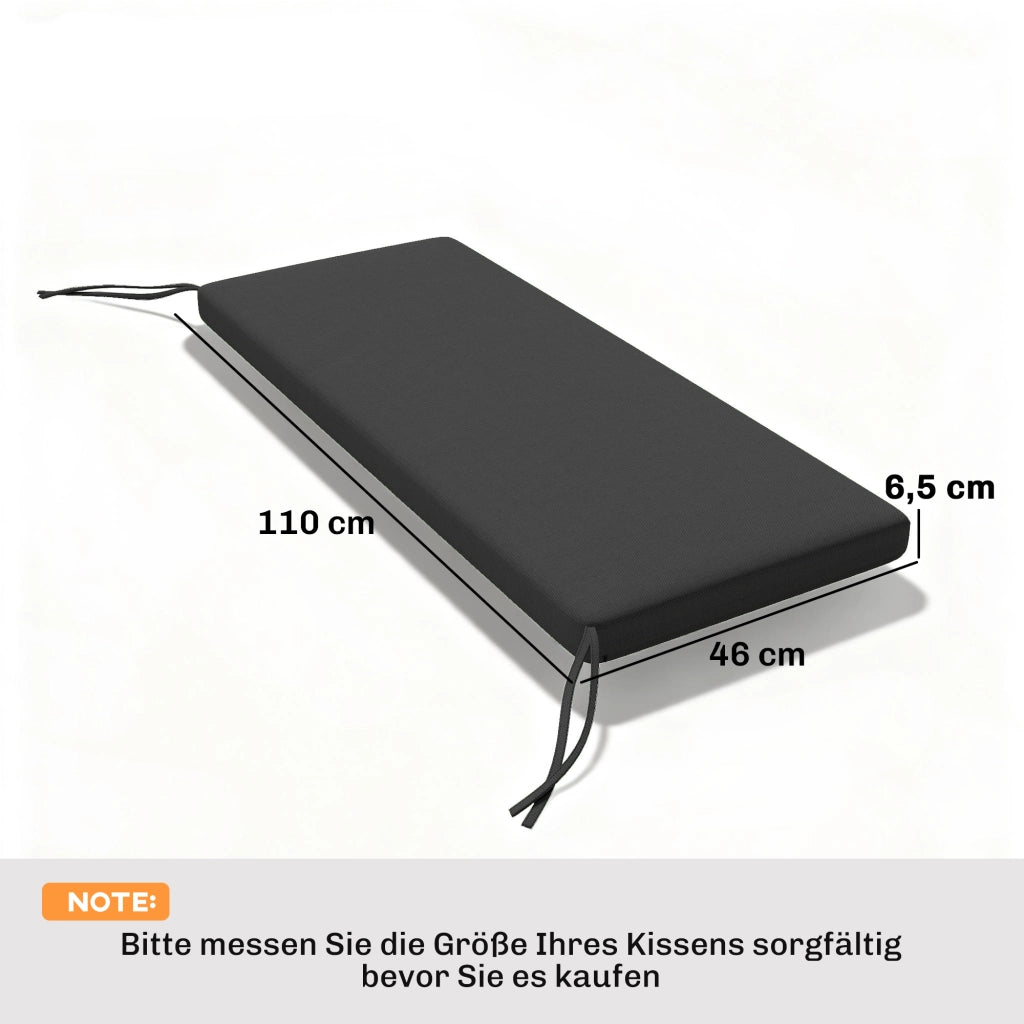 Cuscino da esterno ¨C zephmum ¨C grigio scuro 110x46 cm