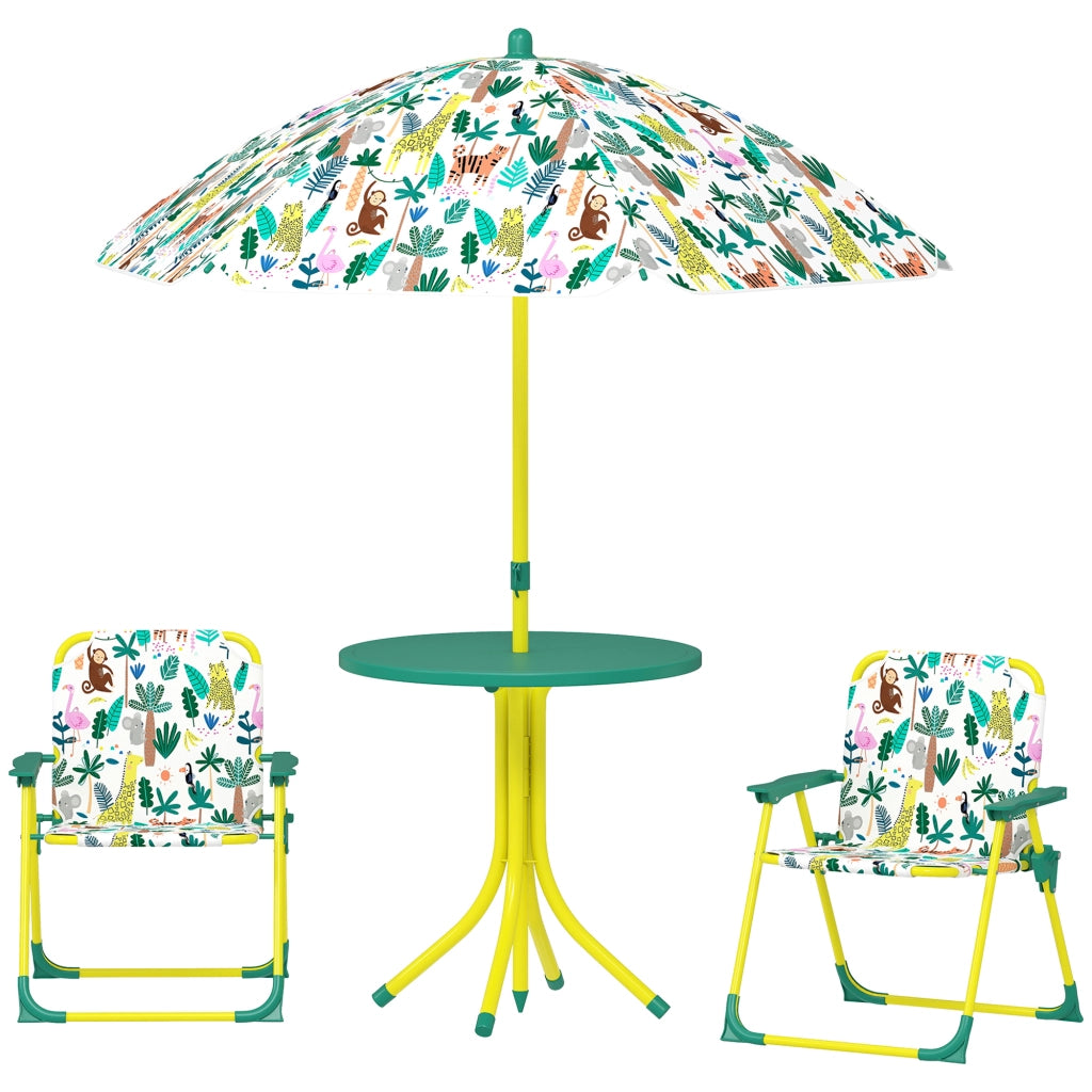 Set tavolo e sedie bambini ¨C zephmum ¨C 4 pezzi, verde
