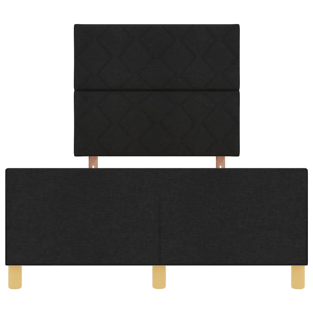 Struttura del letto con testiera Nero 120 x 190 cm Tessuto