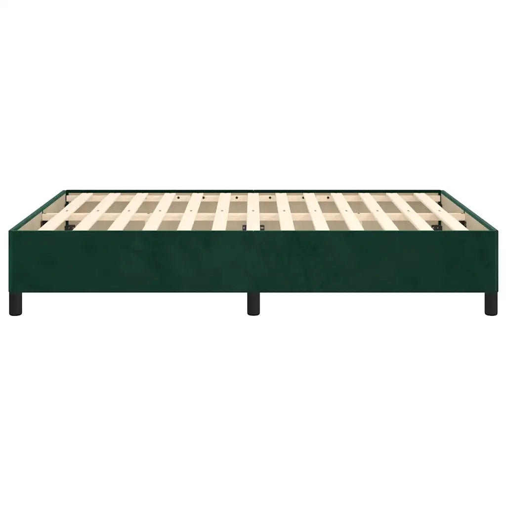 Giroletto senza Materasso Verde Scuro 140x190 cm in Velluto 347321