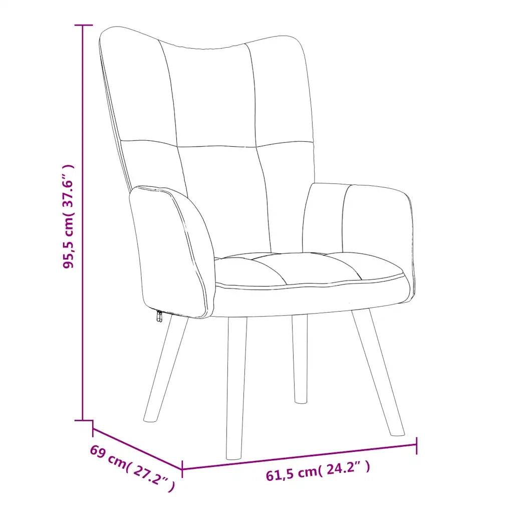 Sedia Relax Blu in Velluto 328061