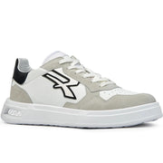 Sneakers bassa pelle helix bianco nero beige senza puntale antinfortunistico *** taglia- 45, confezione 1