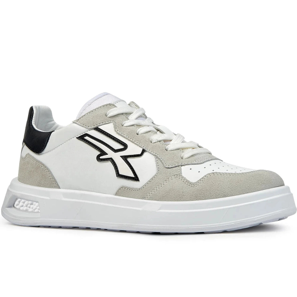 Sneakers bassa pelle helix bianco nero beige senza puntale antinfortunistico *** taglia- 45, confezione 1