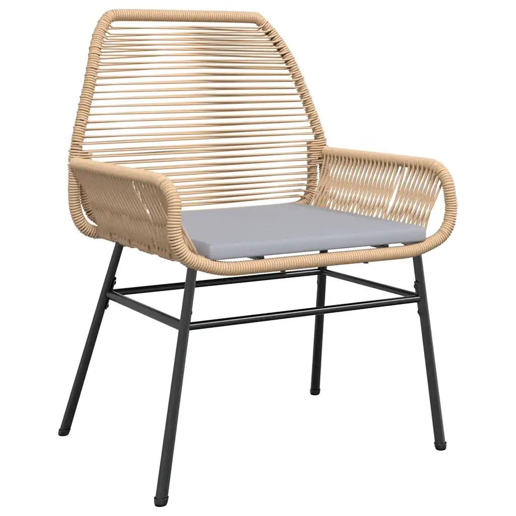 Set da Pranzo da Giardino 5pz con Cuscini Polyrattan Vetro 3334473
