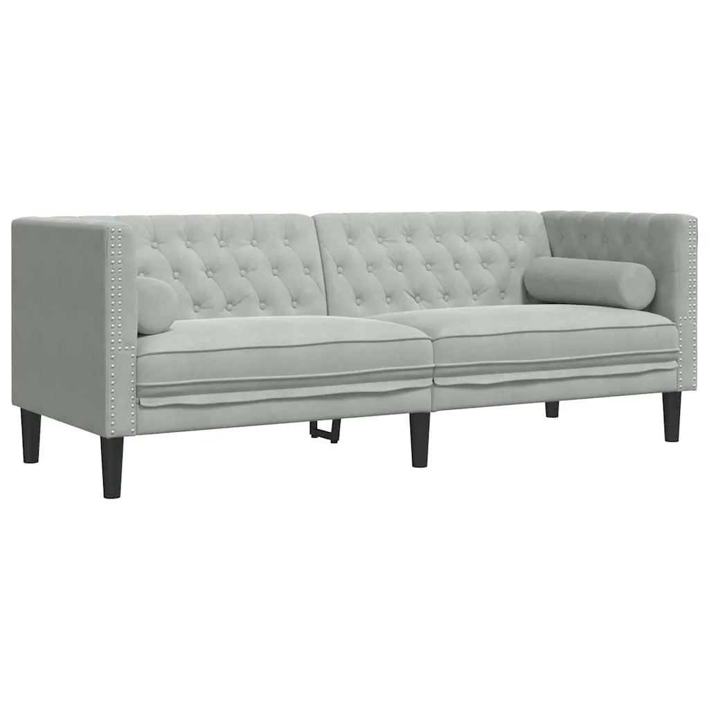 Divano per Soggiorno 2 pcs Grigio chiaro 194 x 74,5 x 70,5 cm 3385864