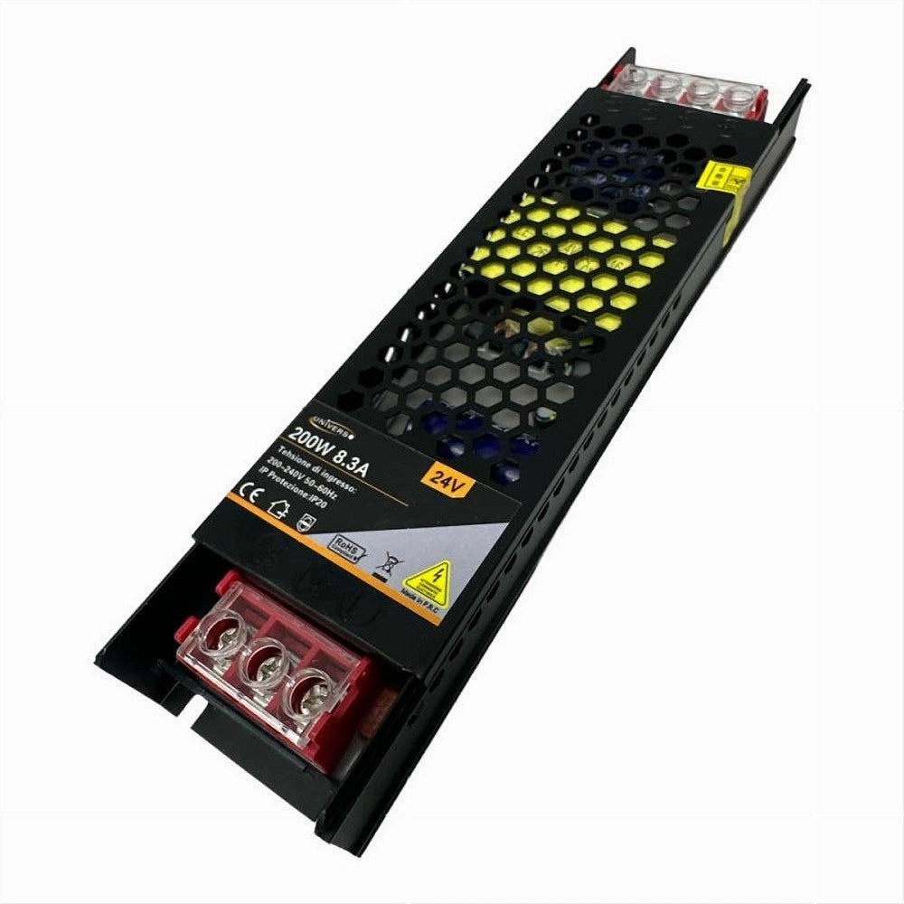 Trade Shop - Alimentatore Slim Stabilizzato 24v 200w Switch Trasformatore 8.3mha Fhyla200w24v -
