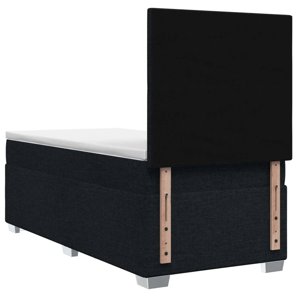 Letto box spring con materasso Nero 80 x 200 cm Tessuto 3454742