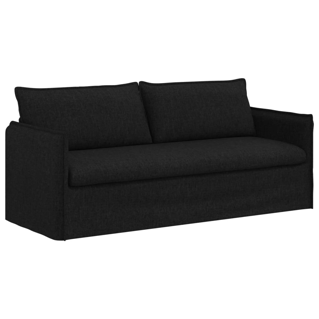Divano Nero 196 x 82 x 85 cm Tessuto 42024527