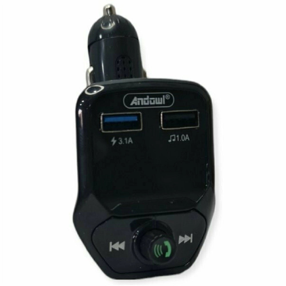 Trade Shop - Trasmettitore Fm Vivavoce Wireless Per Auto Q-c66 Caricatore Musicale Doppio Usb -