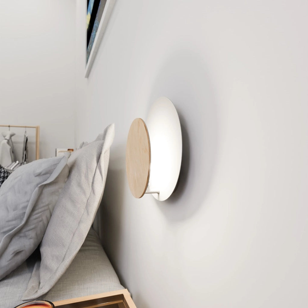 Applique Emibig Circle 1 luce G9 bianco/legno chiaro