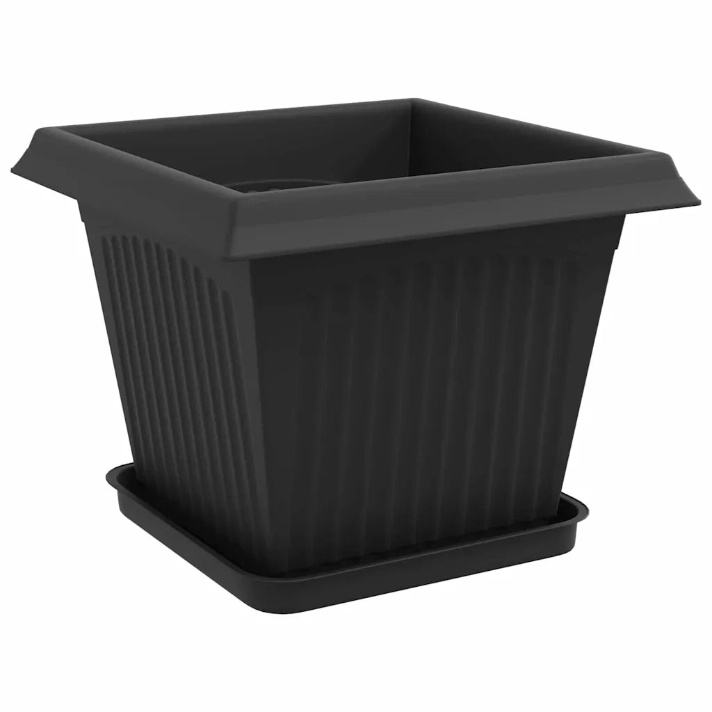 Vasi per Piante 6 pcs Nero 33 x 33 x 26 cm Plastica 3403301