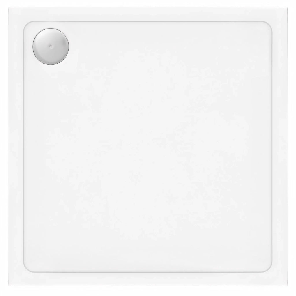 Piatto Doccia Acrilico Rea Savoy White 80x80 Copertura cromo