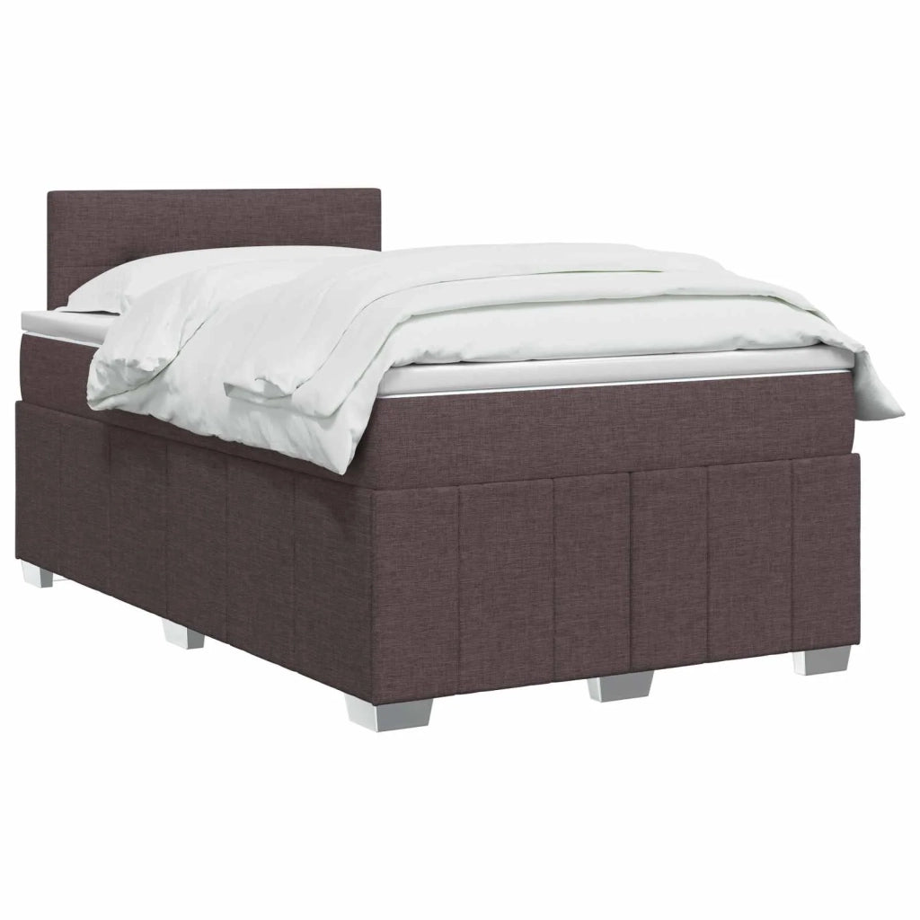 Letto box spring con materasso Marrone Scuro 120 x 190 cm 3452631