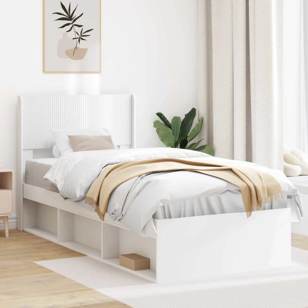Testiera Letto Bianco Legno ingegnerizzato 889745