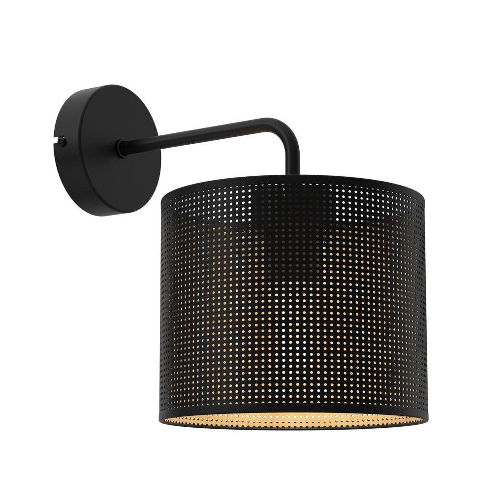 Applique nera opaca interno oro Loft E27 15W Luminex
