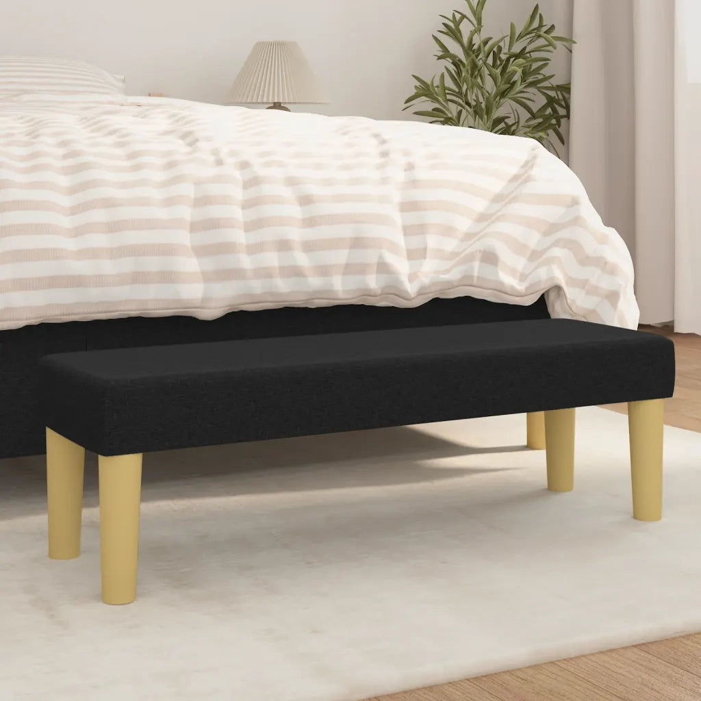 Panca-Sgabello Nera 100x30x30 cm in Tessuto 894354