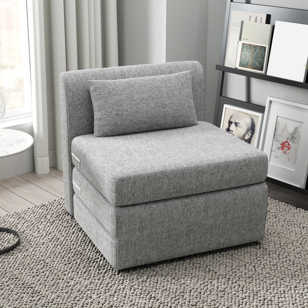 Poltrona a dondolo pieghevole con cuscino ¨C Minimal ¨C Grigio