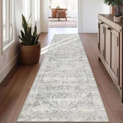 Antislip Loper Tappeto per Sala e Cucina - 65x240cm Grigio Beige
