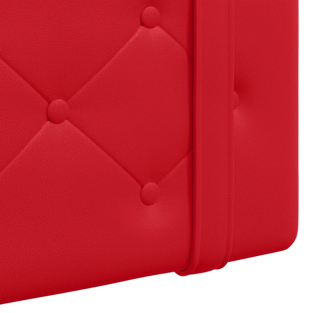 Testiera sospesa Con luce LED Rosso Similpelle 3424237