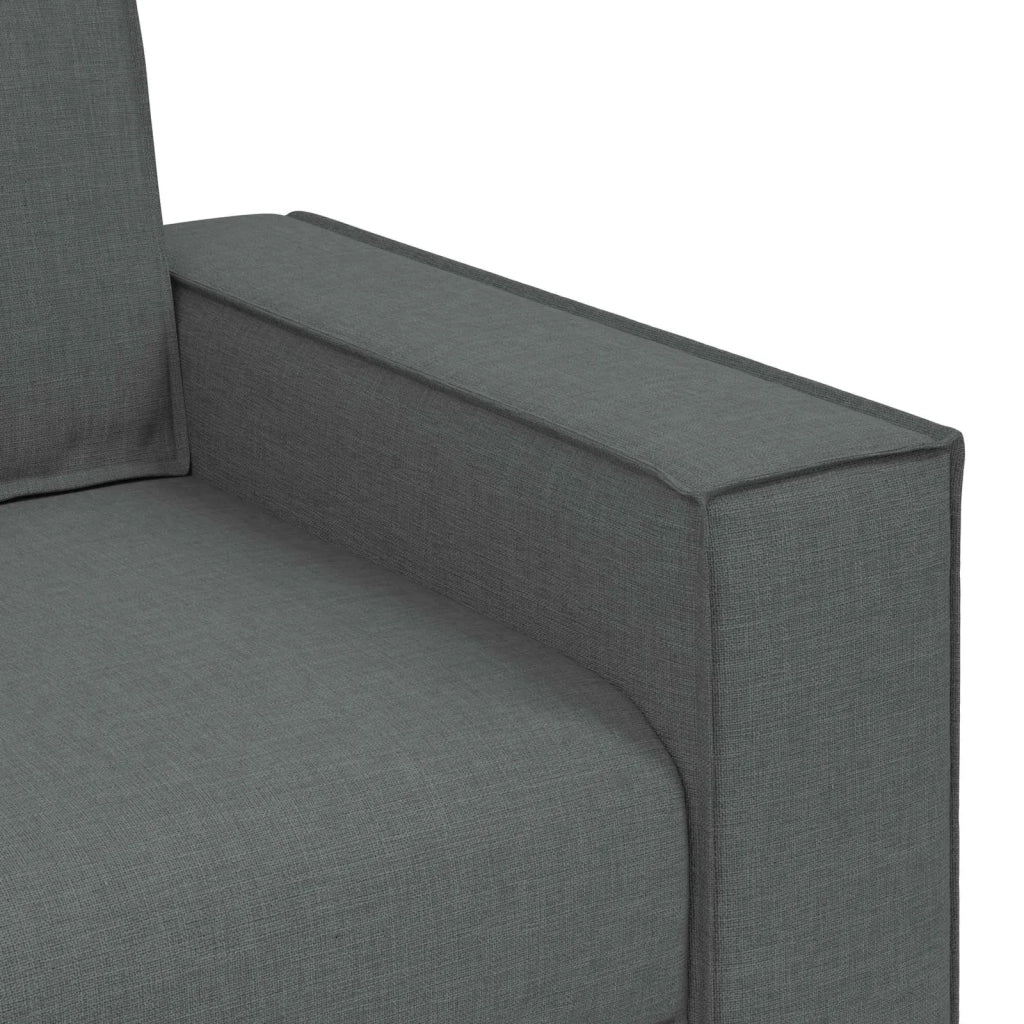 Divano 3 pcs Grigio scuro 220 x 80 x 84 cm Tessuto misto lino 3324610