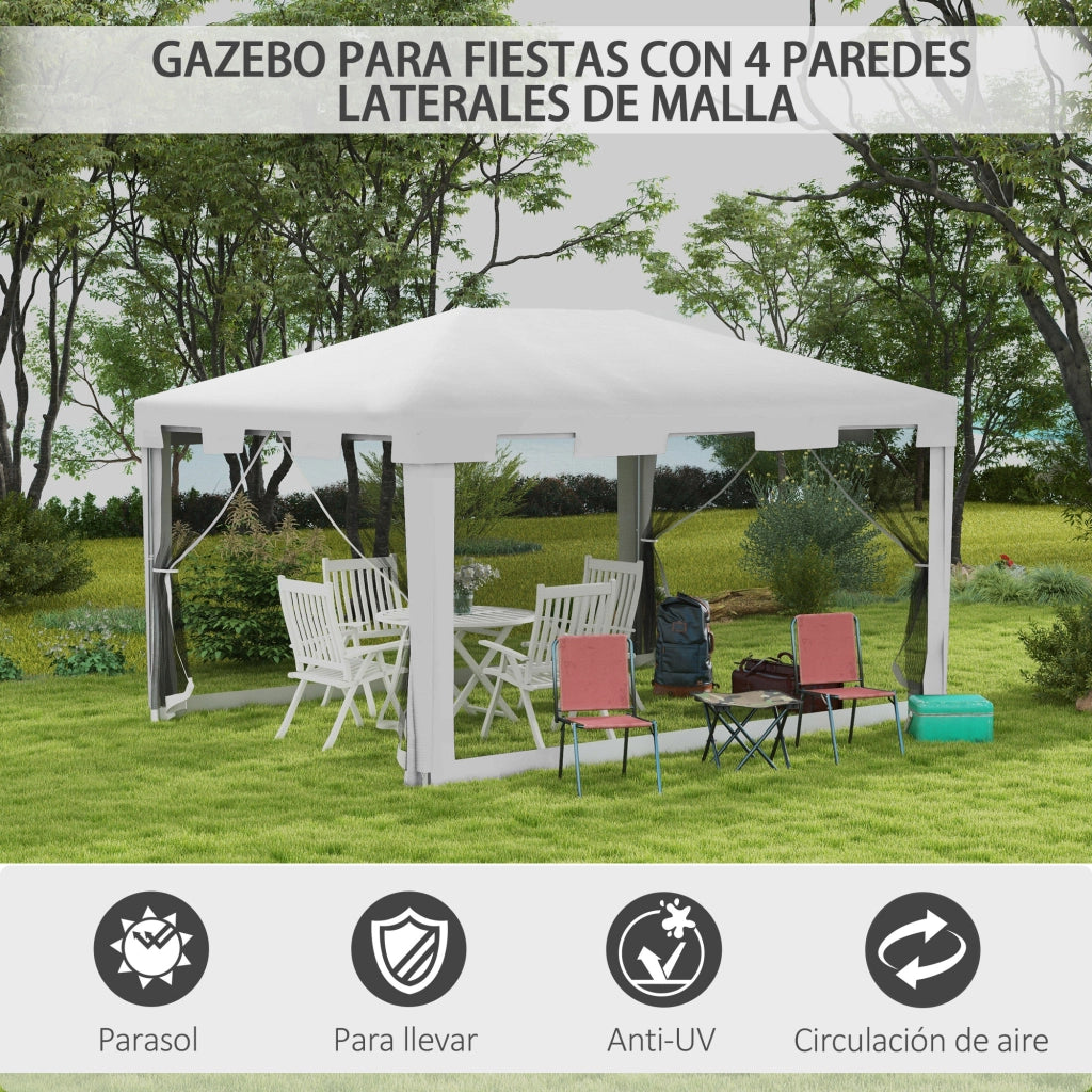 Tenda da giardino ¨C zephmum ¨C bianco e nero 4x3 m